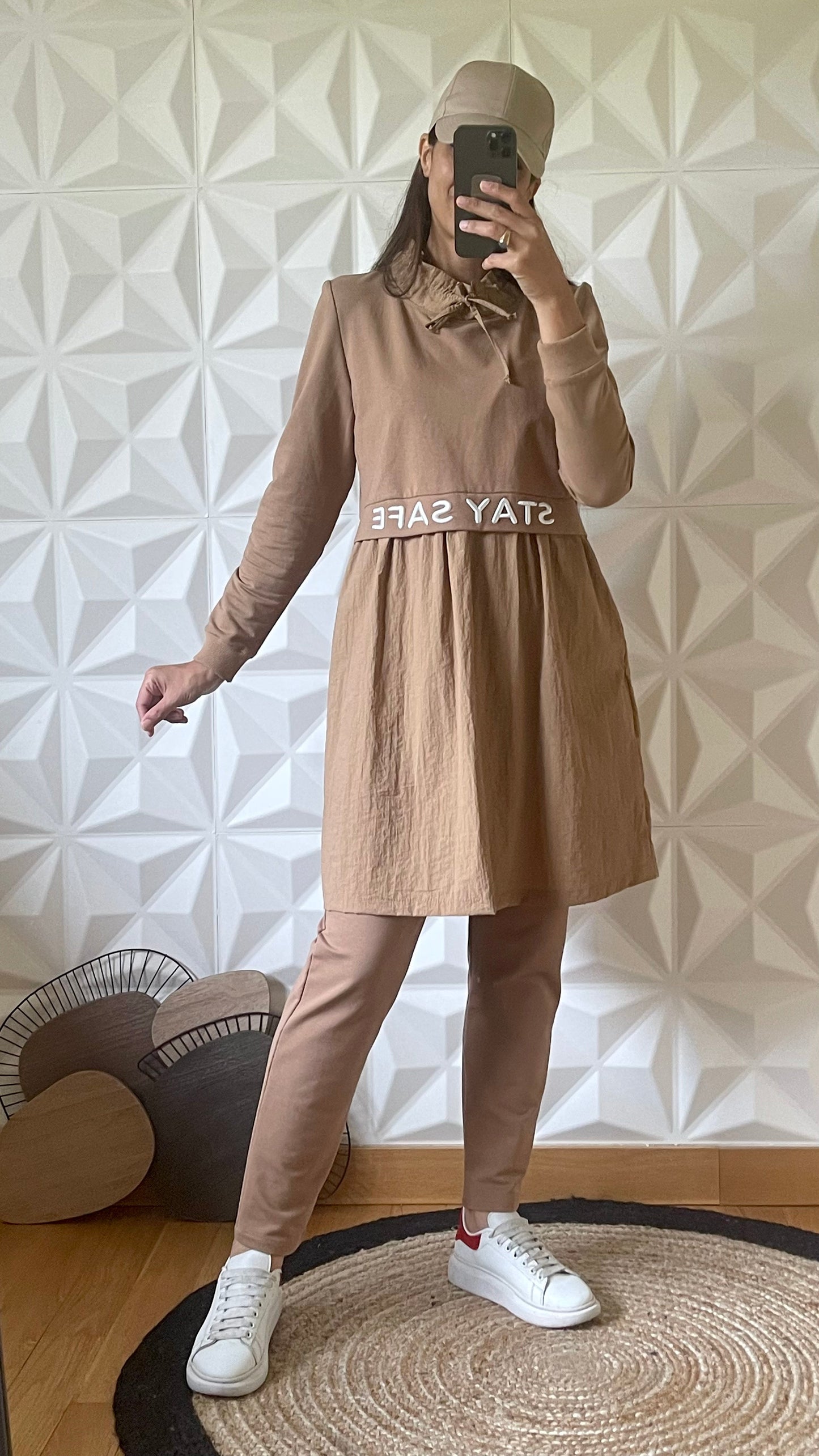 Ensemble de survêtement avec sweat-shirt Chemise - Camel