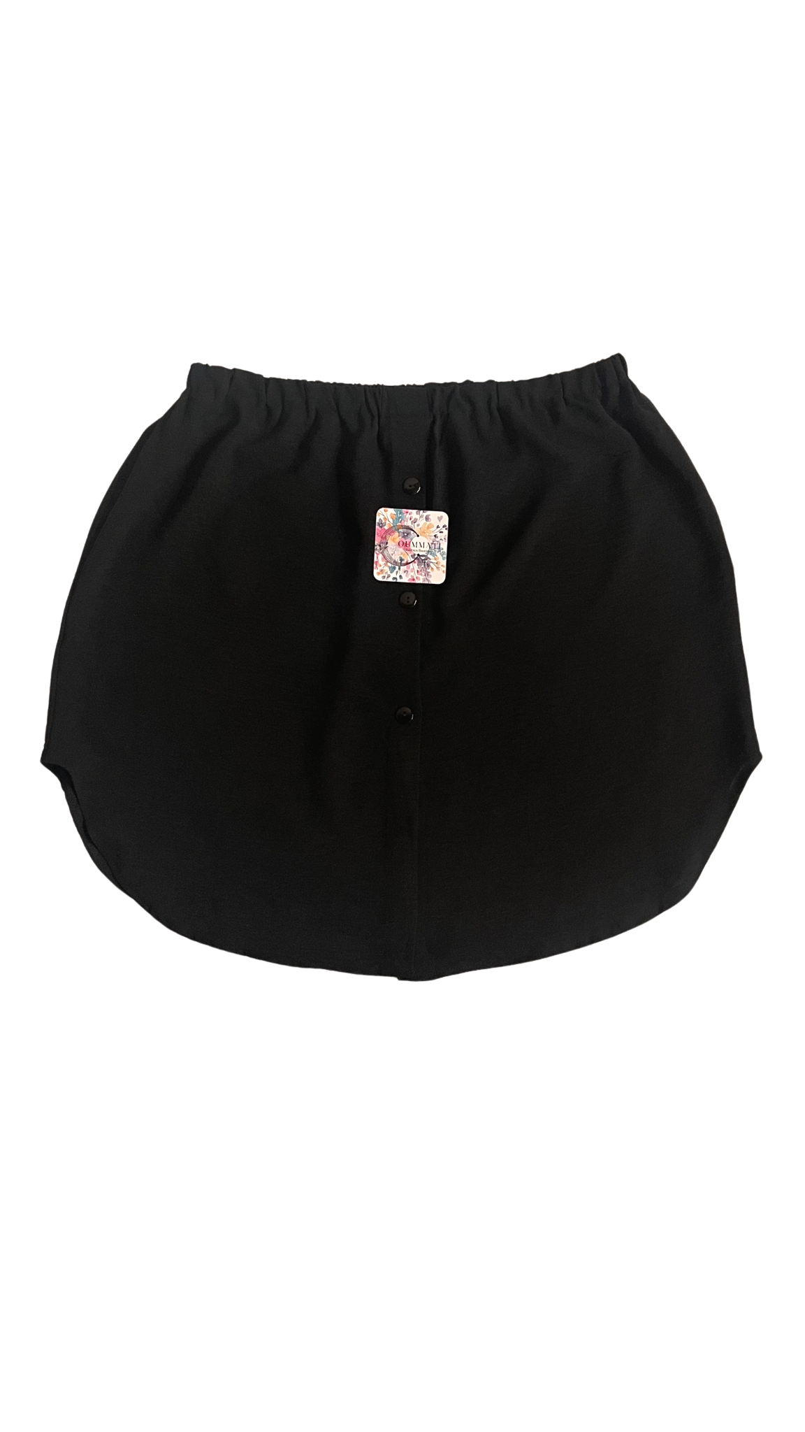 Jupe chemise taille haute en jazz - Noir