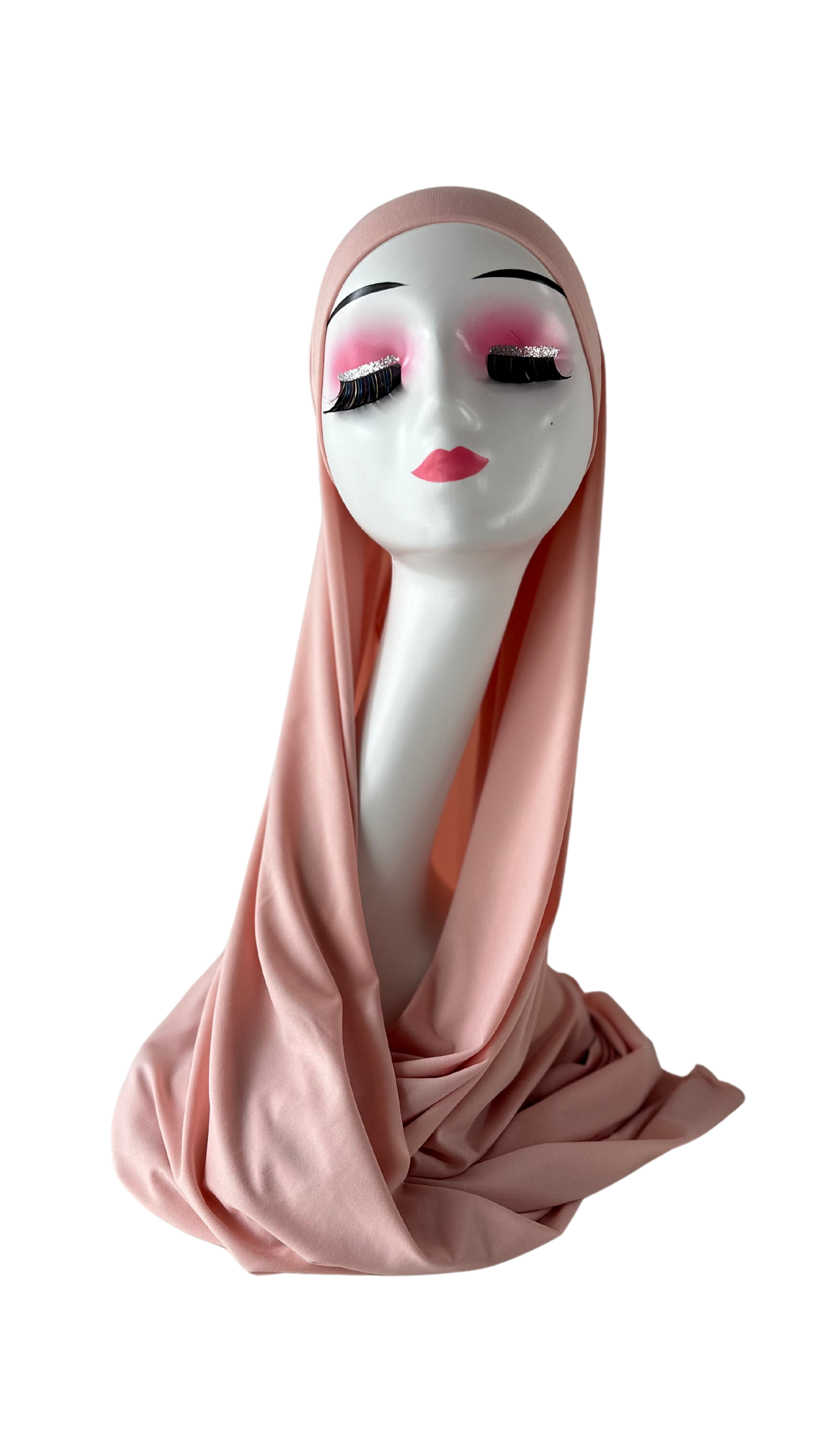 Hijab à nouer en jersey premium - Rose