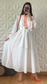 Robe à motif brodées art nouveau - Blanc motif orange