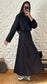 Ensemble veste style Trench-coat courte et jupe évasée - Noir