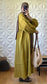 Robe Babydoll avec manches bouffantes en gaze de coton - Chartreuse