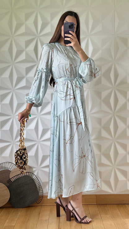 Floral Print Ruffle Babydoll Dress - Pink