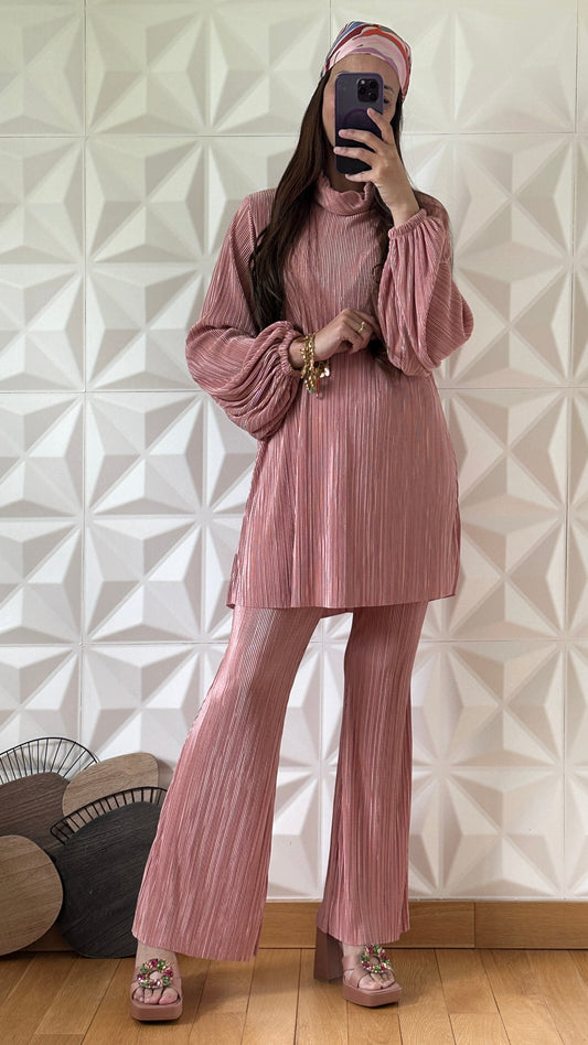 Ensemble Plissé - Rose