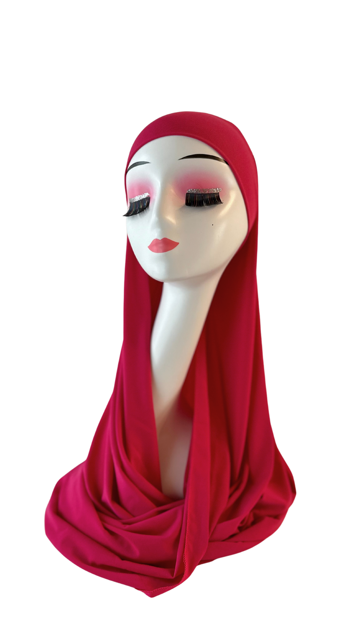 Hijab à nouer en jersey premium - Fuchsia