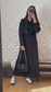 Ensemble veste style Trench-coat courte et jupe évasée - Noir