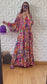 Robe babydoll à imprimés cachemire avec manches bouffantes - Multicolore