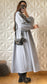 Babydoll-Kleid mit Puffärmeln - Grau 